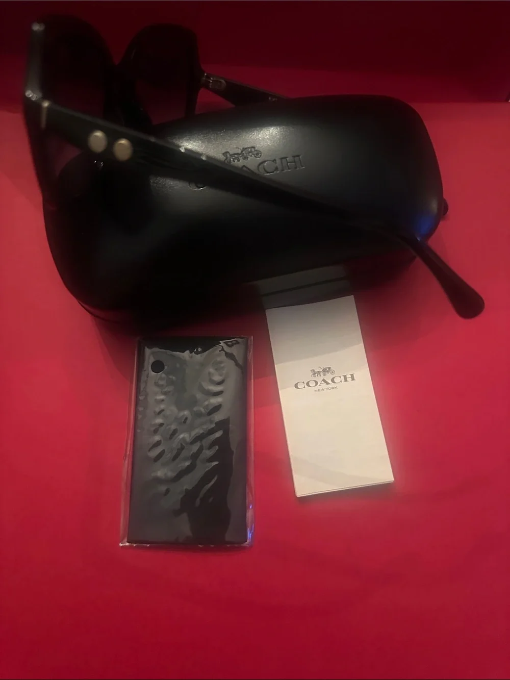 New Coach Black Sunglasses with Branded Case CW225